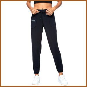 Polyester Spandex Joggers with Pockets Elastic Waist Workout Gym Pants